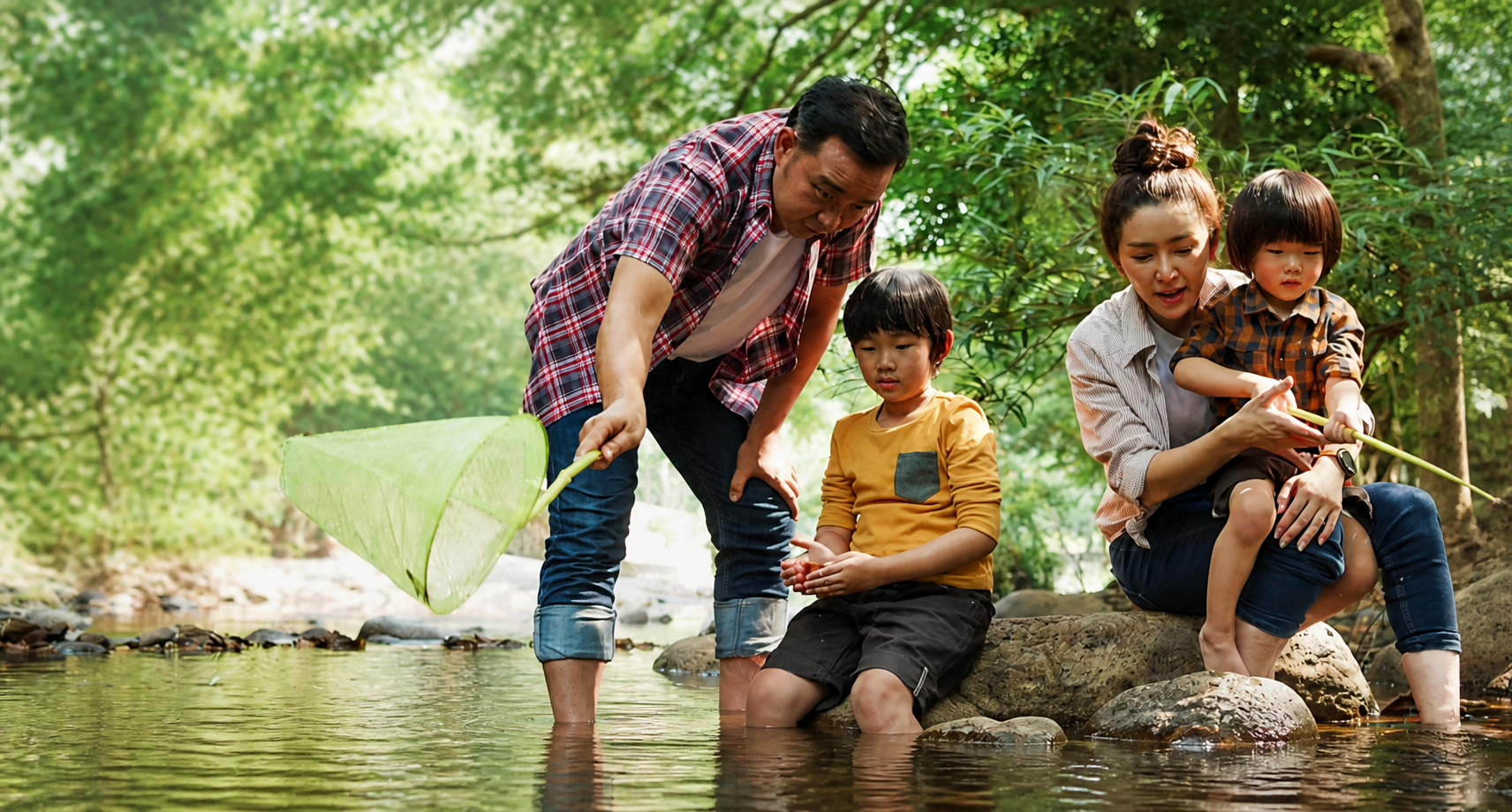 Family enjoying the outdoors